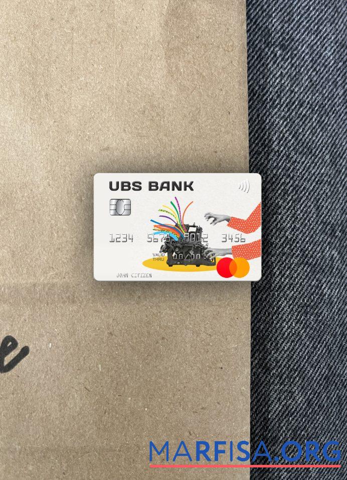 Realistic USA UBS Bank mastercard photolook front real example